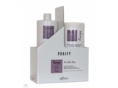 KAARAL PURIFY new ENERGY DUO Tonizuojantis šampūnas ir kondicionierius su mentoliu, 2 x 1000 ml